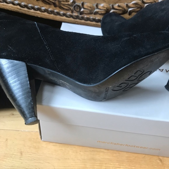 BCBGENERATION “SANJI” OTK Black Suede Boots - Picture 6 of 10